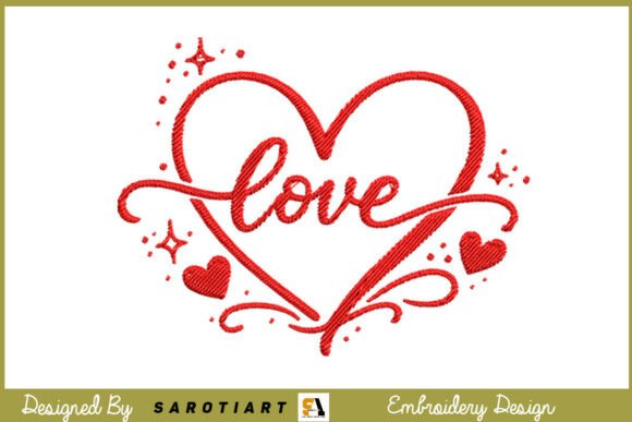 A Fresh Take on the Valentine Embroidery Love T-shirt Design for Personalized Gifts