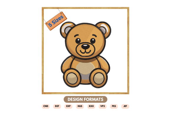 Baby Bear Embroidery File: A Sweet Touch for Personalized Gifts