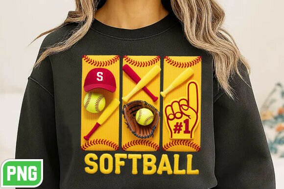 Faux Yarn Embroidery Softball PNG: A Practical Pick for Etsy Sellers and Craft Entrepreneurs