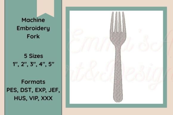 Fork Machine Embroidery Design: A Practical Kitchen Accent