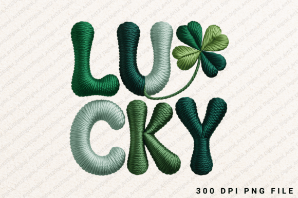 Lucky PNG Embroidery St Patrick’s Day