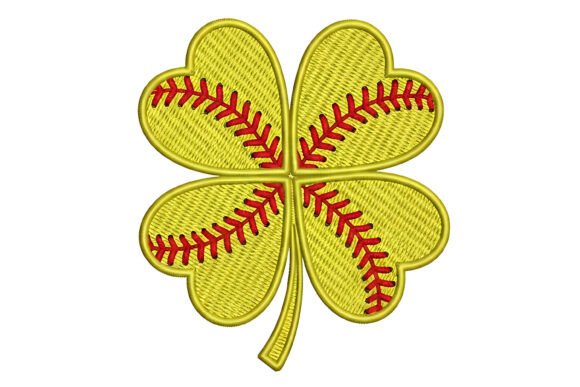 Lucky Softball Clover Embroidery Design Review for Real Projects