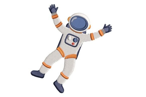 Spacewalk Astronaut Embroidery Design