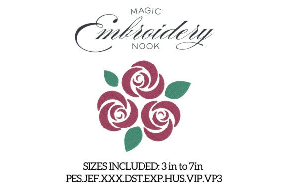 Triple Rose Floral Bouquet Embroidery: A Designer’s Review for Boutique Apparel