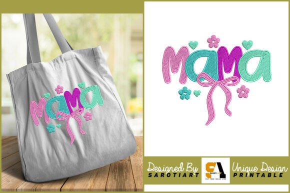 Valentine Embroidery Mama Design